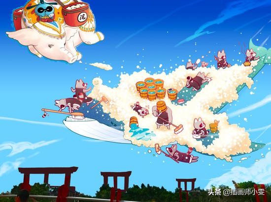 某位插画师云上作画网友直呼太可爱