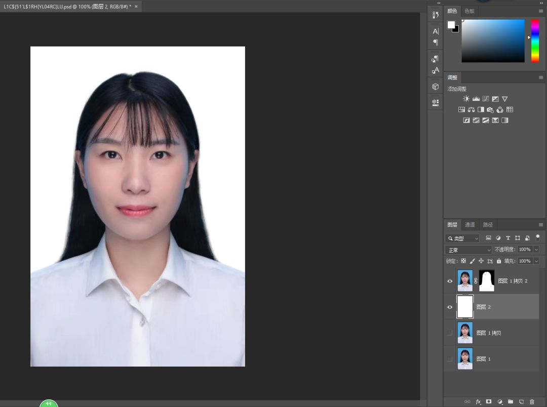 ps证件照换底色详细教程,ps给证件照换底色最简单方法
