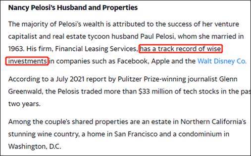 “佩洛西有多富?”,这文章里的这么一句话,点燃美国网友怒火