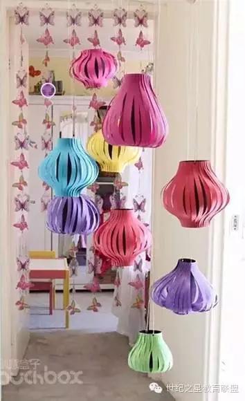 春节大红灯笼手工制作方法,用废旧材料做春节手工灯笼