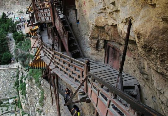悬空寺最初发现时的模样,真实的悬空寺视频