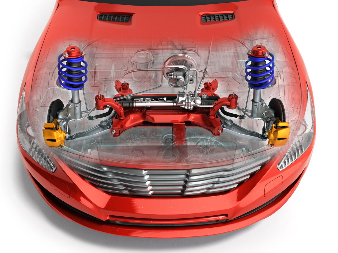 什么是独立悬架和非独立悬架图片,双叉臂前悬架有什么优势