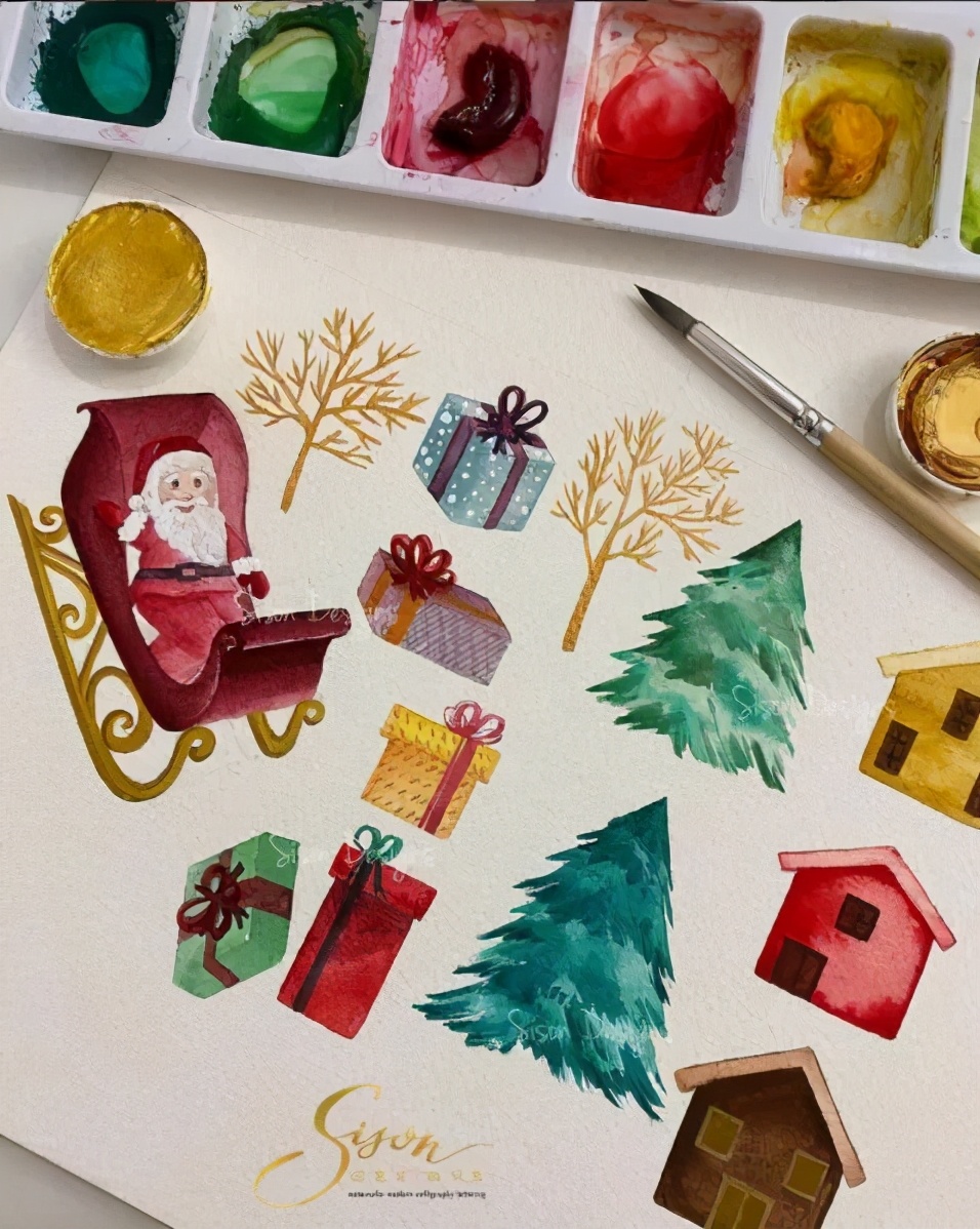 水彩手帐简单教程,水彩笔就能搞定的手账