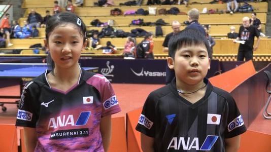 张本兄妹挑战国乒,张本妹妹打乒乓