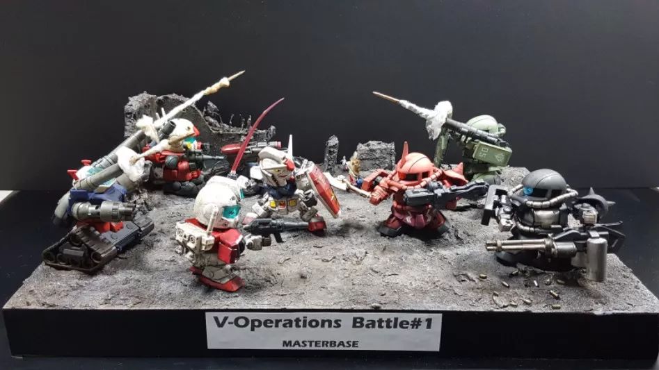 佳作:SD高达OL?混战场景模型