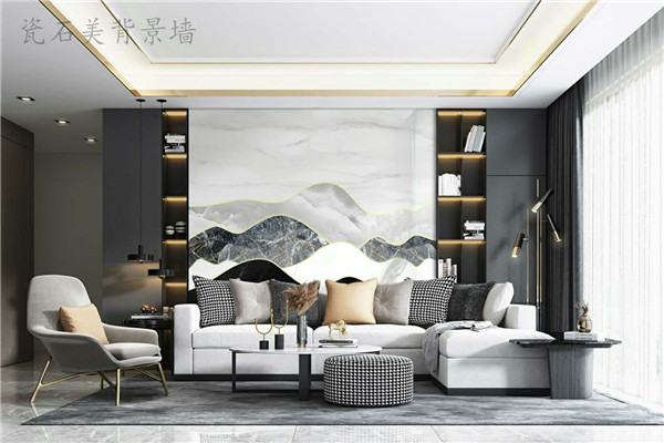 水刀大理石背景墙,石美石材背景墙