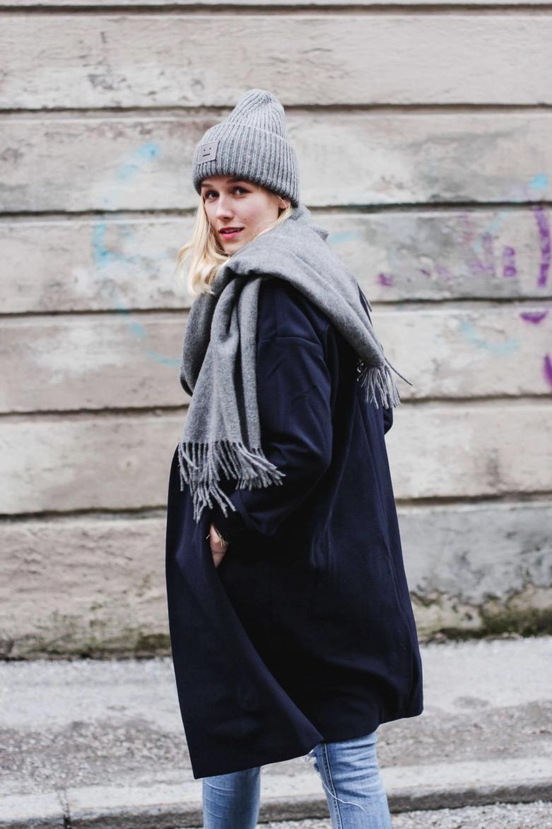 多种系法围巾女款配大衣,围巾配大衣系法让你又范又减龄