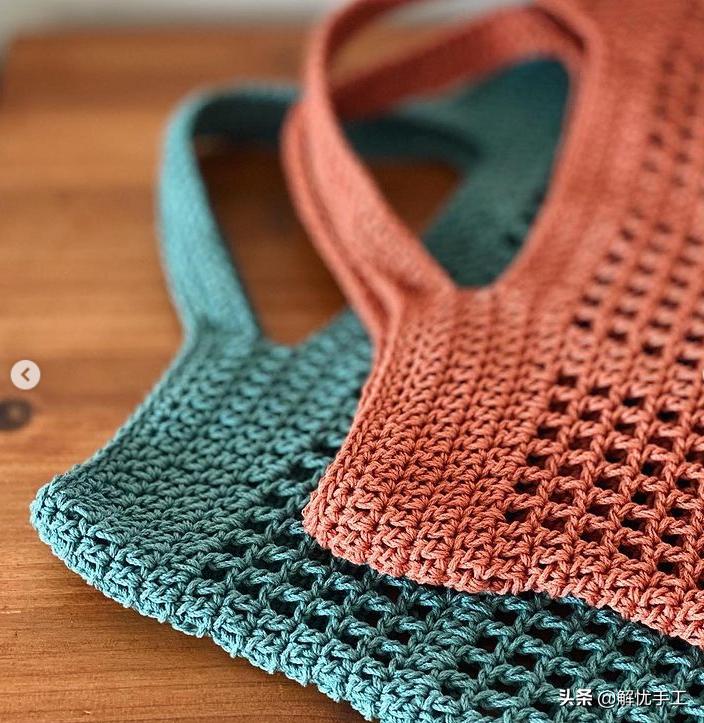 韩国钩针教程,简单的钩针编织包