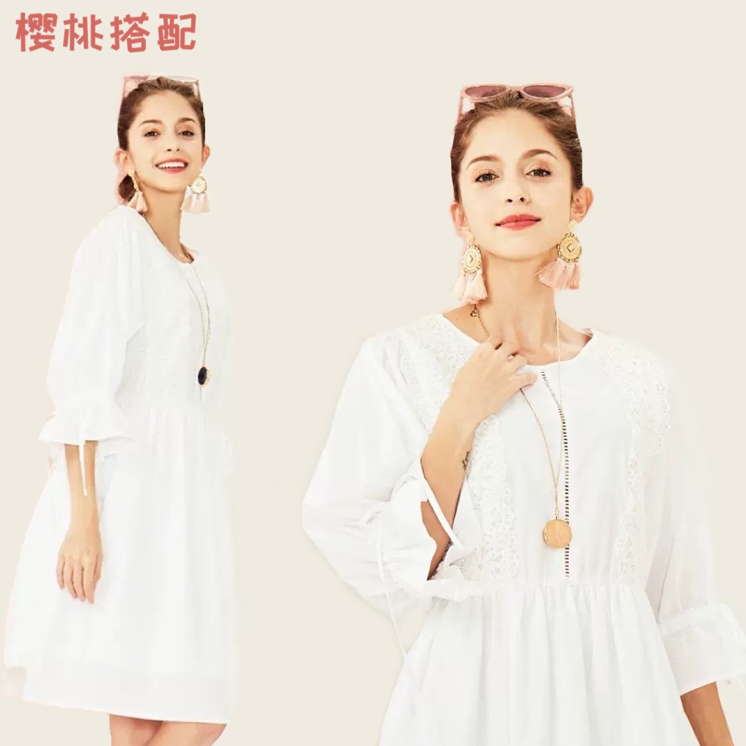 中长款连衣裙2024最新款爆款孕妇,大码孕妇连衣裙夏季180斤