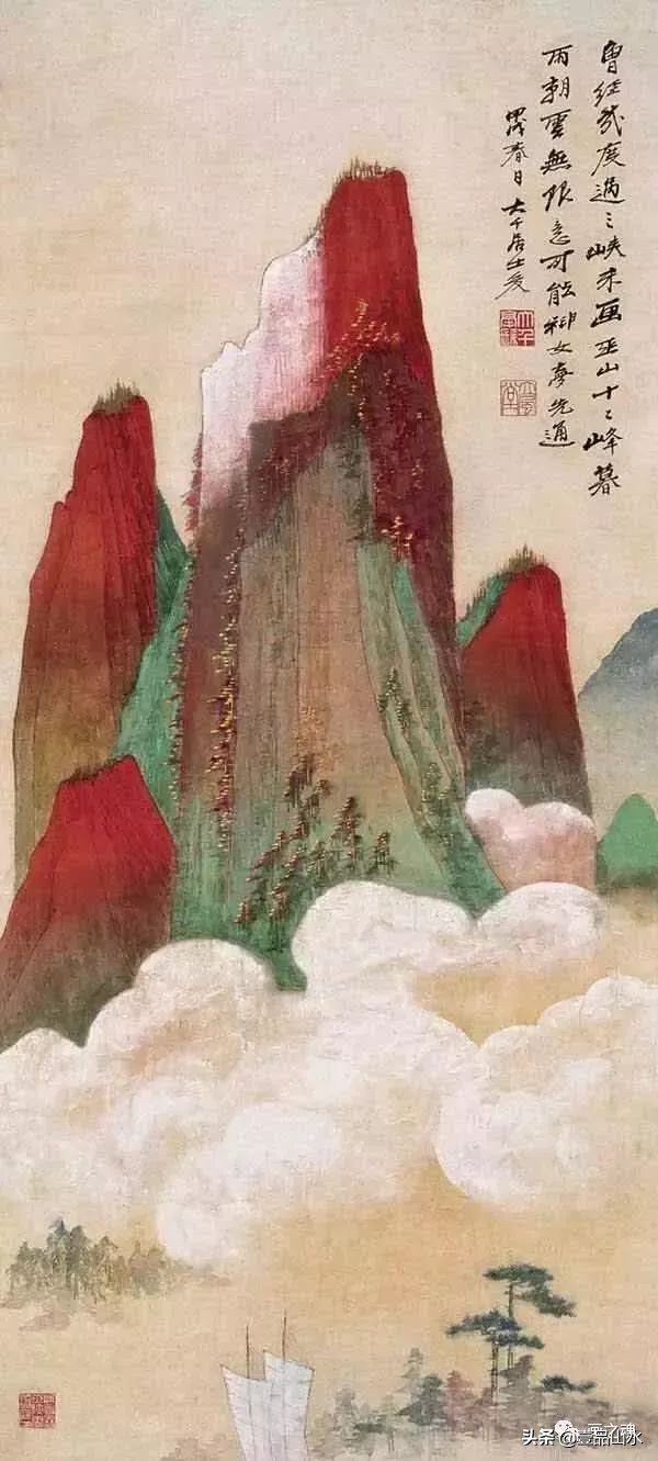 历代名家青绿山水画作品,历代青山绿水经典国画精品欣赏