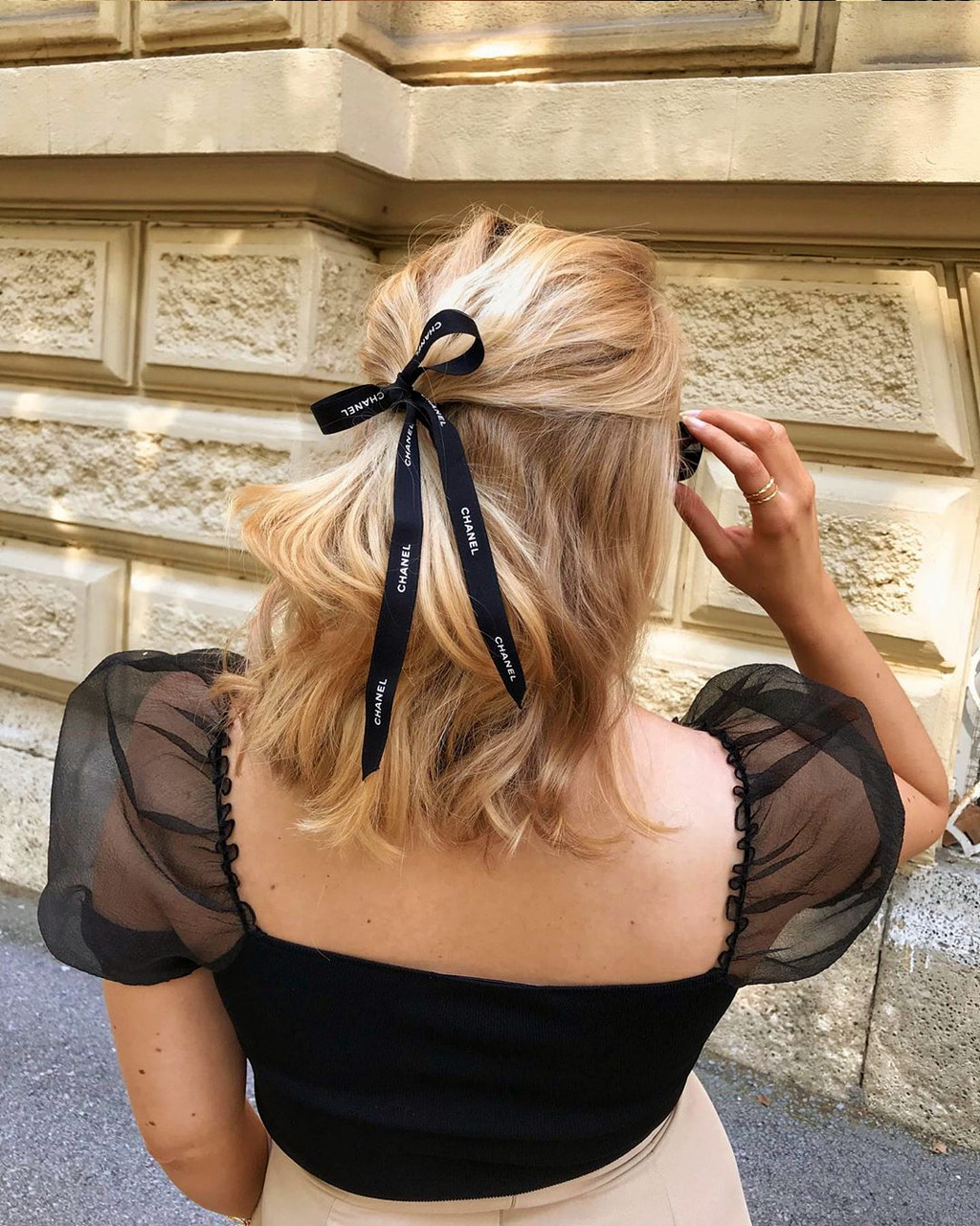 适合夏天的蝴蝶结,披头散发打蝴蝶结