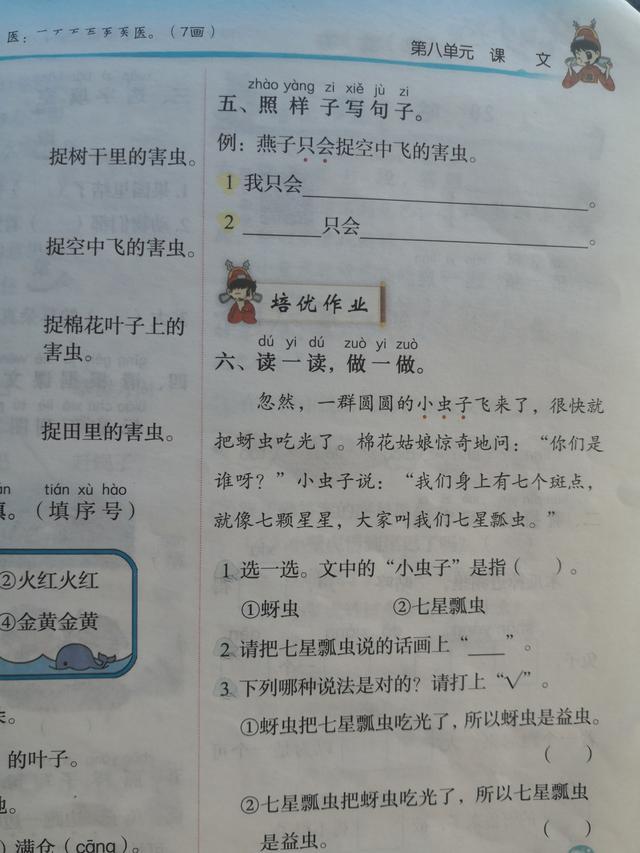 一年级下册棉花姑娘重点知识讲解,一年级棉花姑娘课文的重点知识