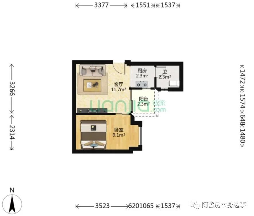 新旧交织的城市界面，富基广场