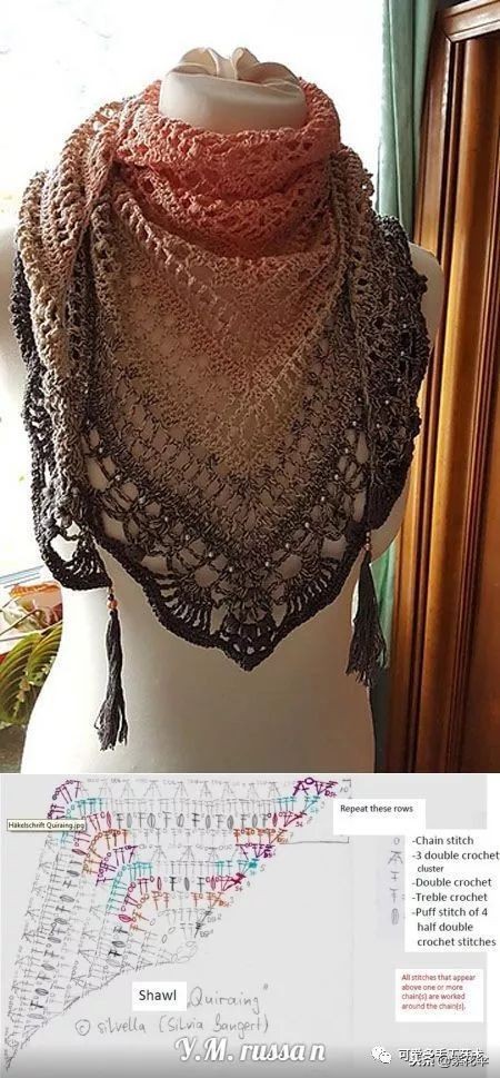 系一条三角围巾最迷人，忽冷忽热都能让你美上天！（附教程）