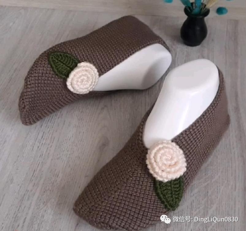 波西米亚风手工编织鞋子,针织作品50款