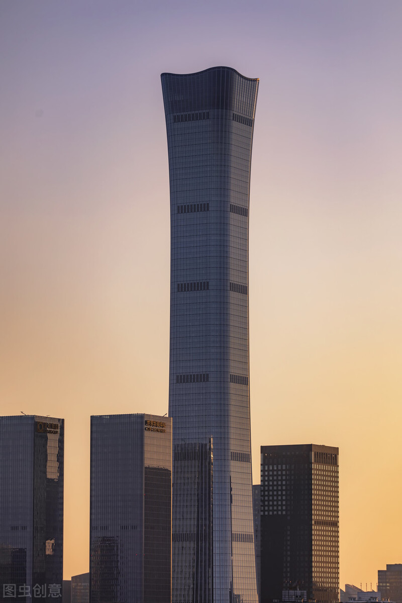 中信大厦中国尊北京最高楼,擎天柱北京展览馆