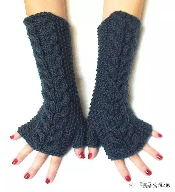 最新手套编织图冬,一线织到底的手套教程