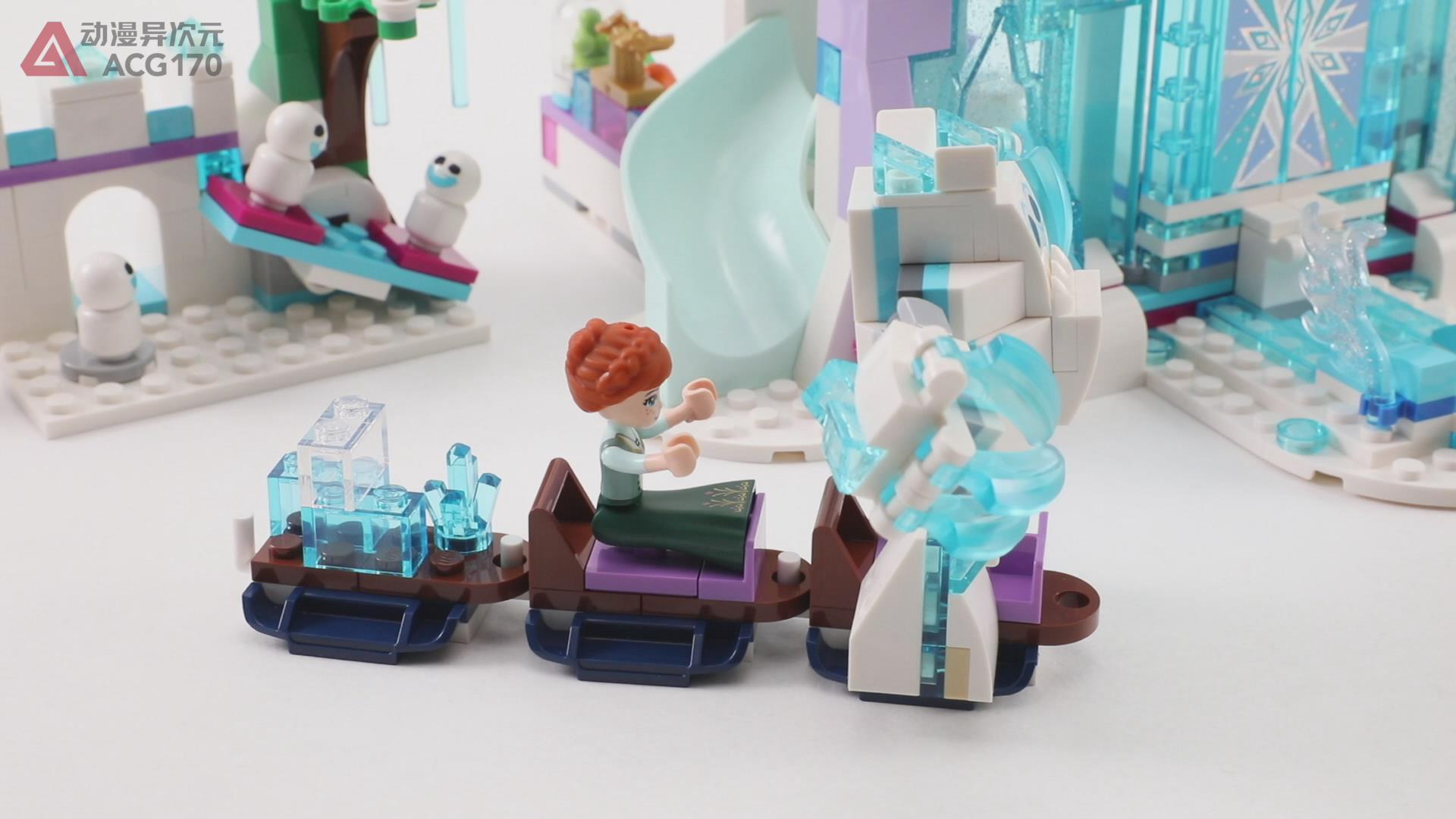 迪士尼冰雪城堡乐高教程,乐高冰雪奇缘艾莎城堡拼装视频