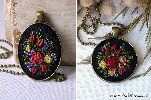 简单的刺绣秒学会,简单做美丽项链