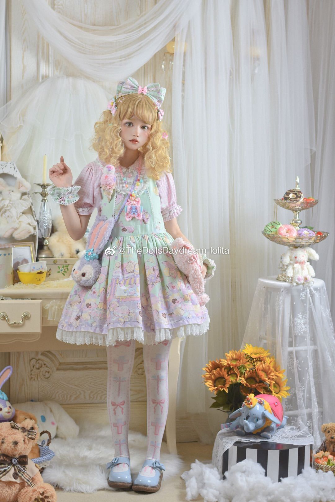 显瘦蓝色lolita夏季,好看显白凉快的lolita