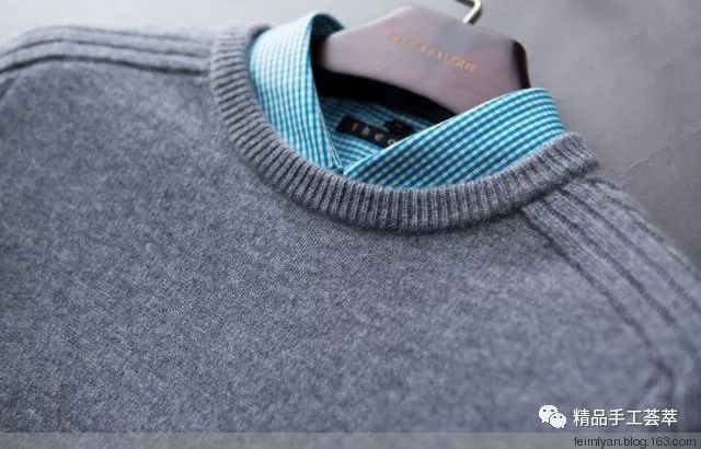 顶级高档男士羊绒衫肩部带横条,男士圆领羊绒衫编织花样视频