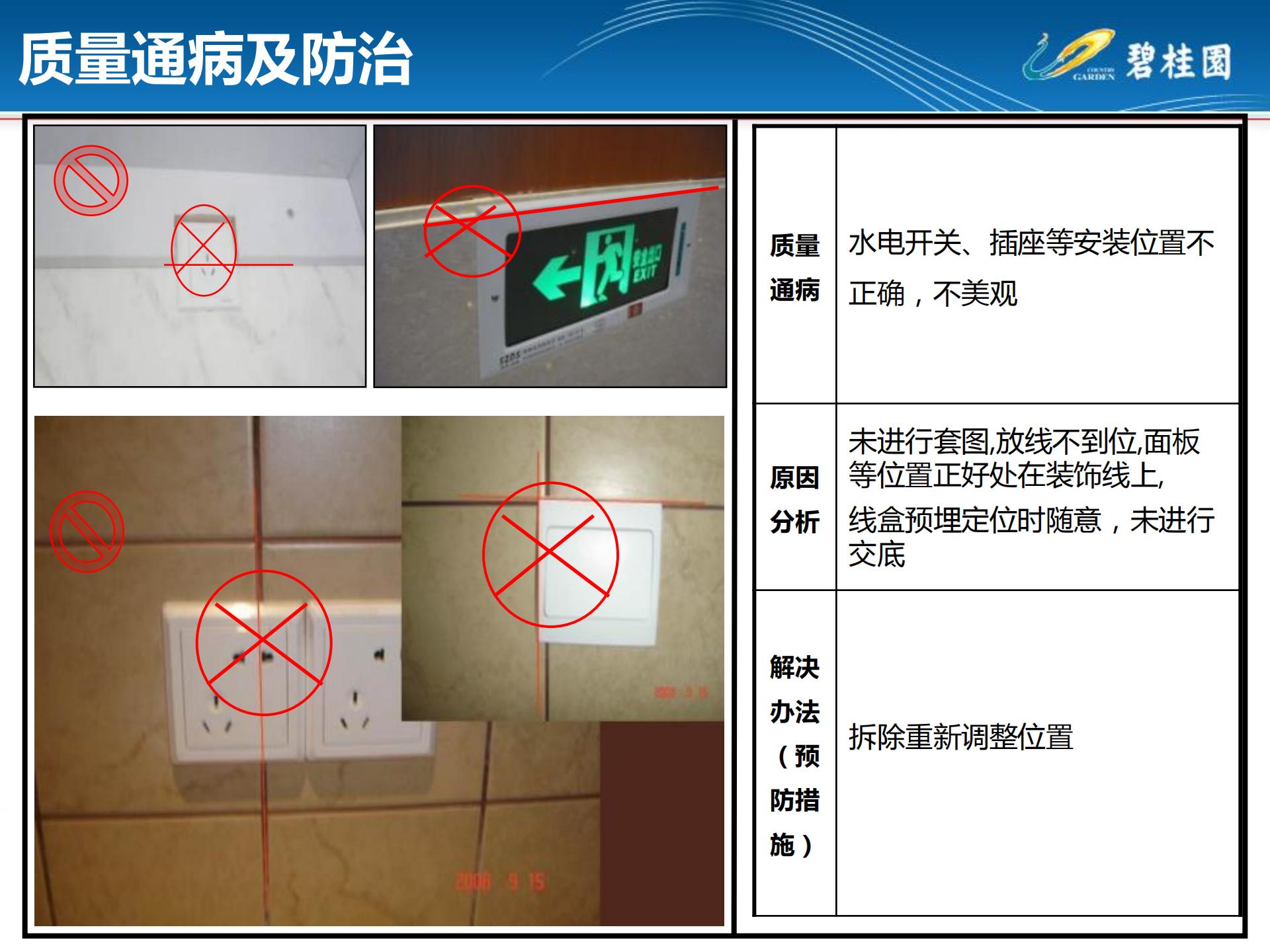 房建机电安装通病图,室内施工工艺质量通病