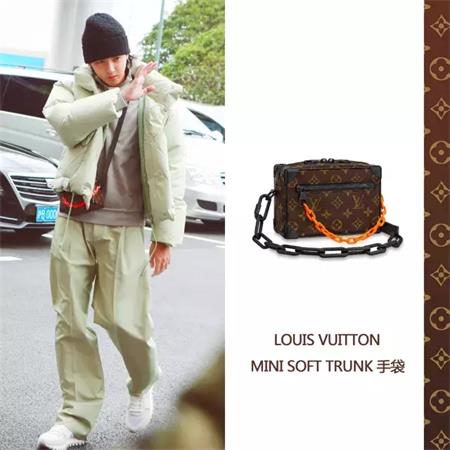 lv黑盒子包男款,lv软盒子男包上身