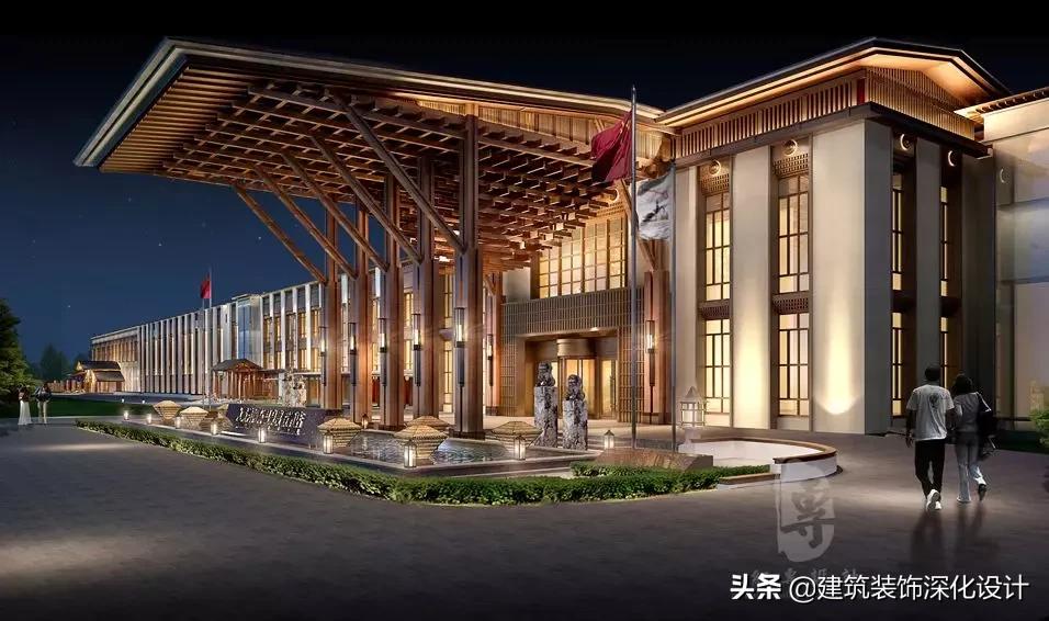 酒店高端门头设计,常见的酒店门头设计