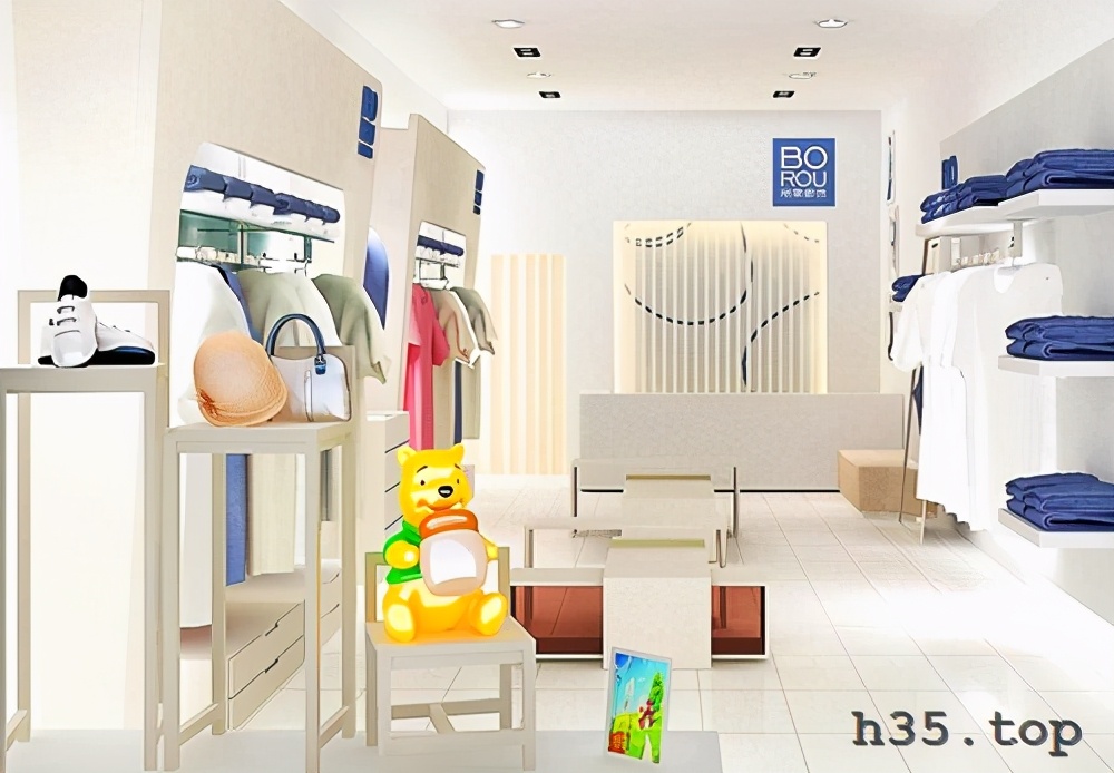 最新童装店双门头装修效果图,童装店怎么装修才有顾客