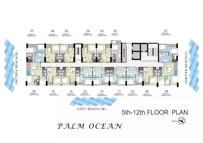 芭提雅palm公寓72平,无山景不豪宅