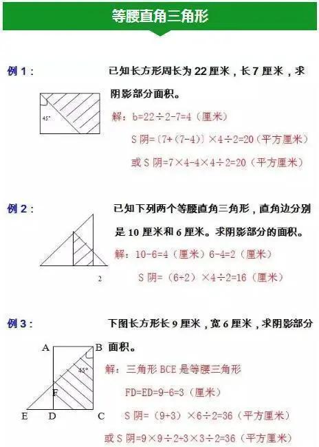 小学数学几何问题十个解题思路,小学数学几何图形十大解题方法