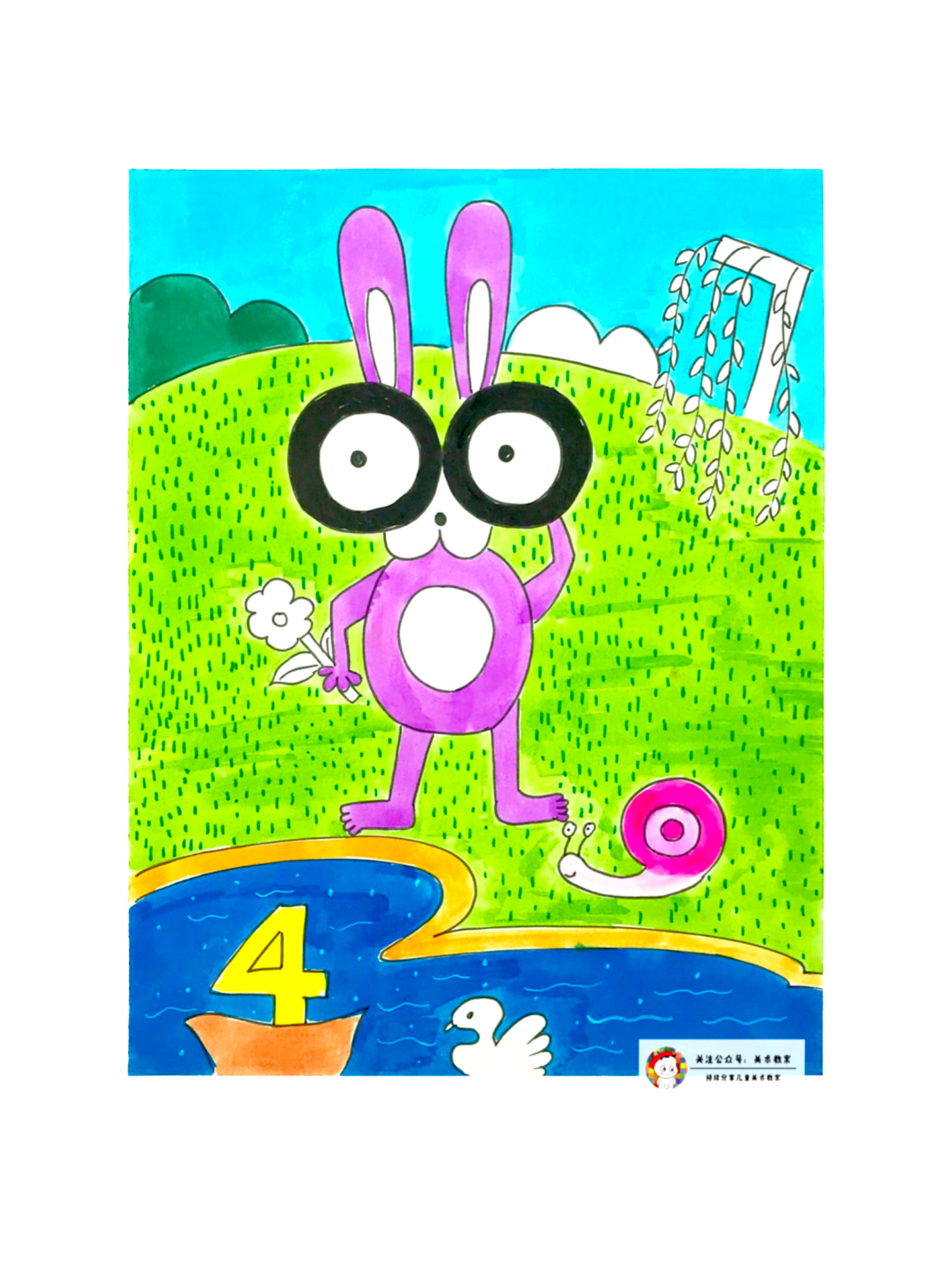 用马克笔涂色的数字画,马克笔1-10数字画