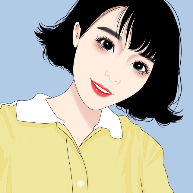 微信头像优美插画,微信清新头像手绘
