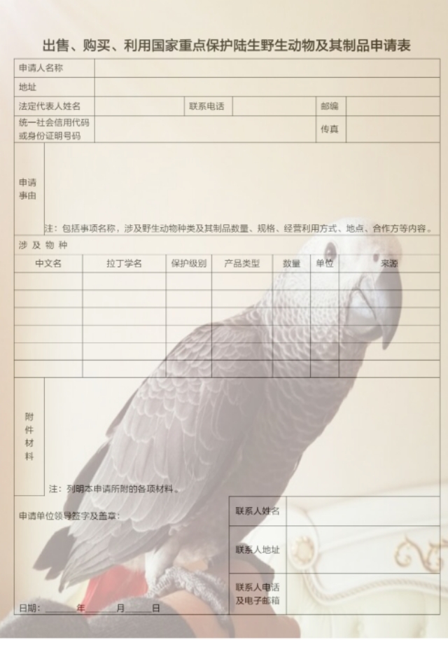 养鹦鹉如何办理个人驯养许可证,鹦鹉繁殖驯养证的有效范围