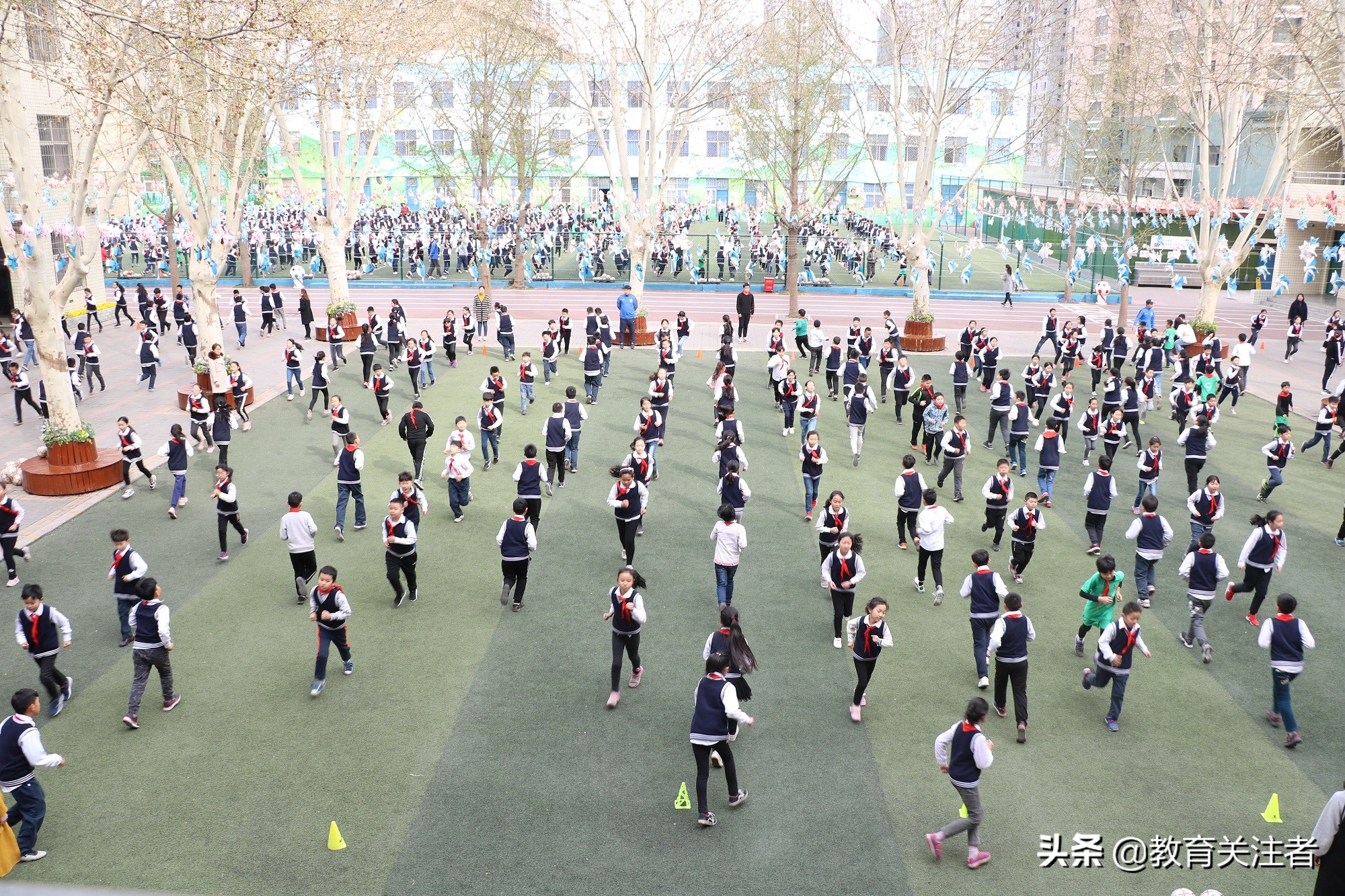 阳光课间展演,阳光体育大课间展师生风采