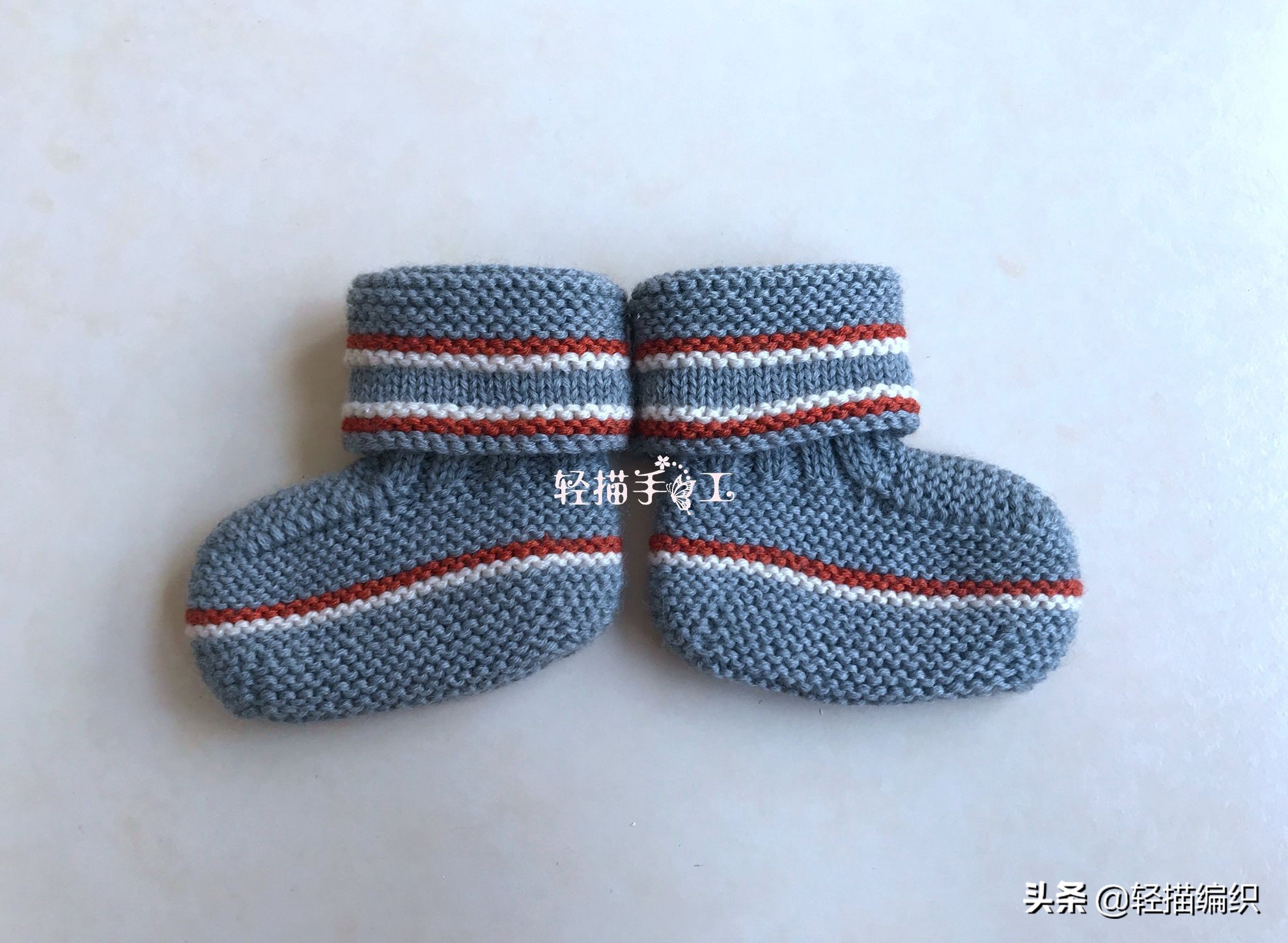 婴儿毛线鞋高帮编织教程,高筒毛线鞋婴儿鞋教程完整版