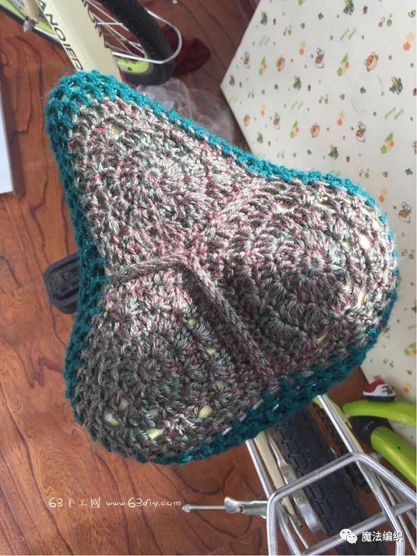 钩针自行车座套,电动车座套钩针编织教程大全