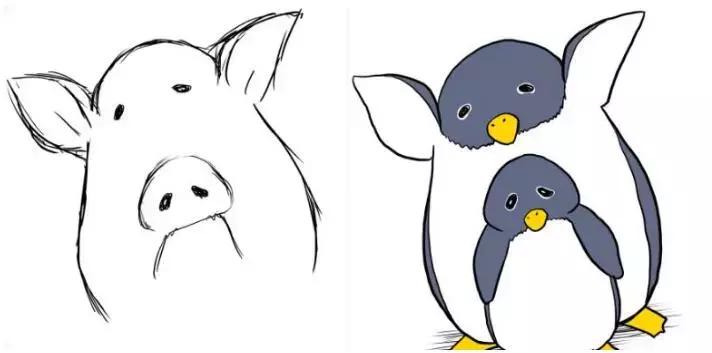 动物园里的大象变成了小企鹅?这位画家会魔法吧
