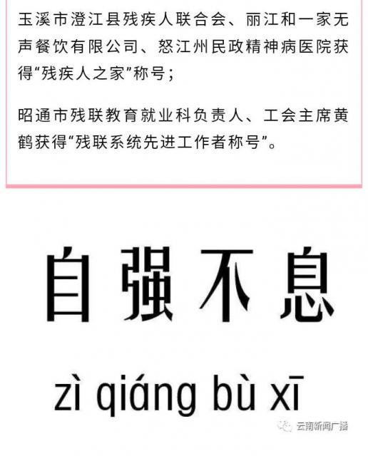 全国残疾人自强模范表彰大会,2019第六次全国自强模范