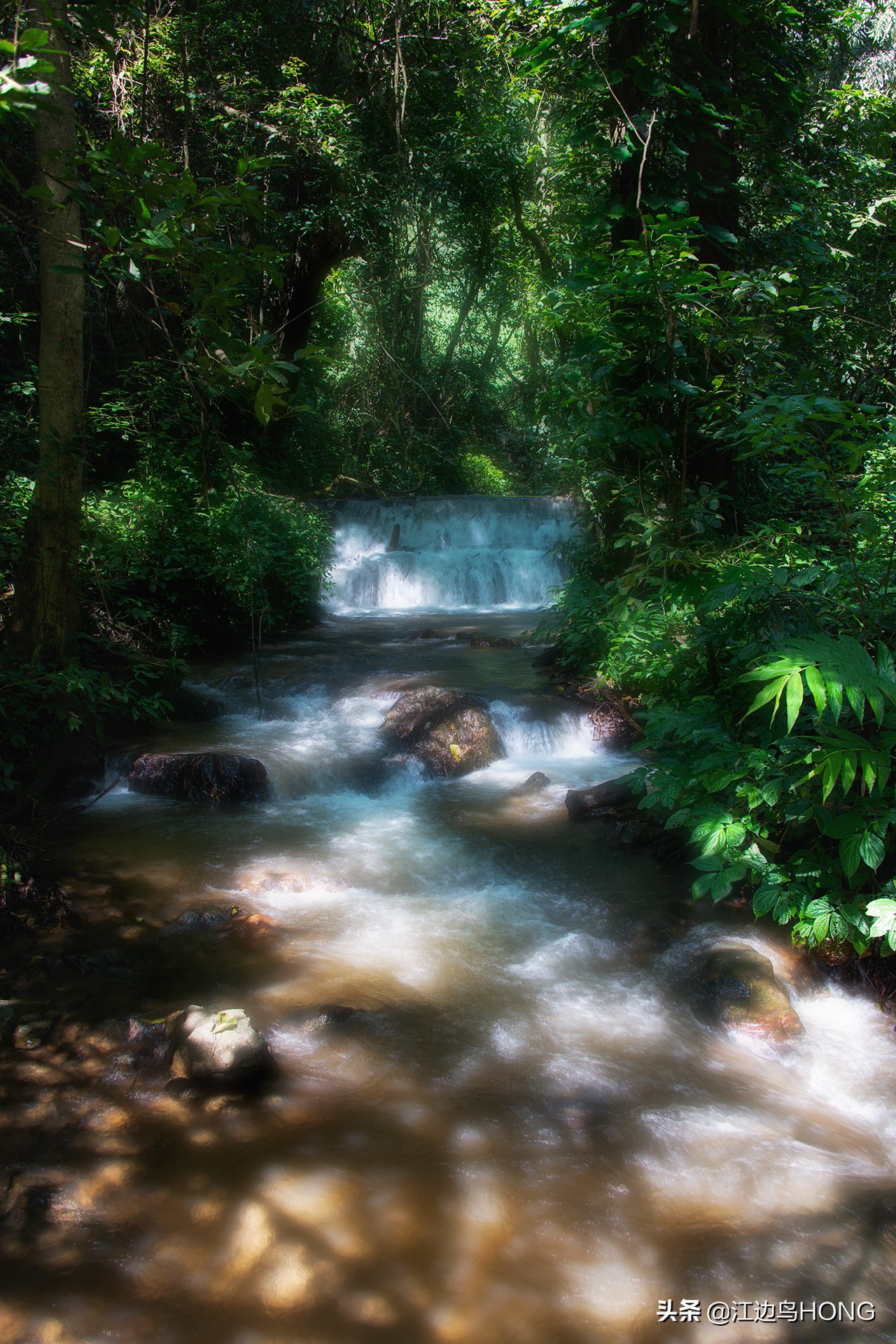 溪水潺潺心旷神怡,美景溪水潺潺