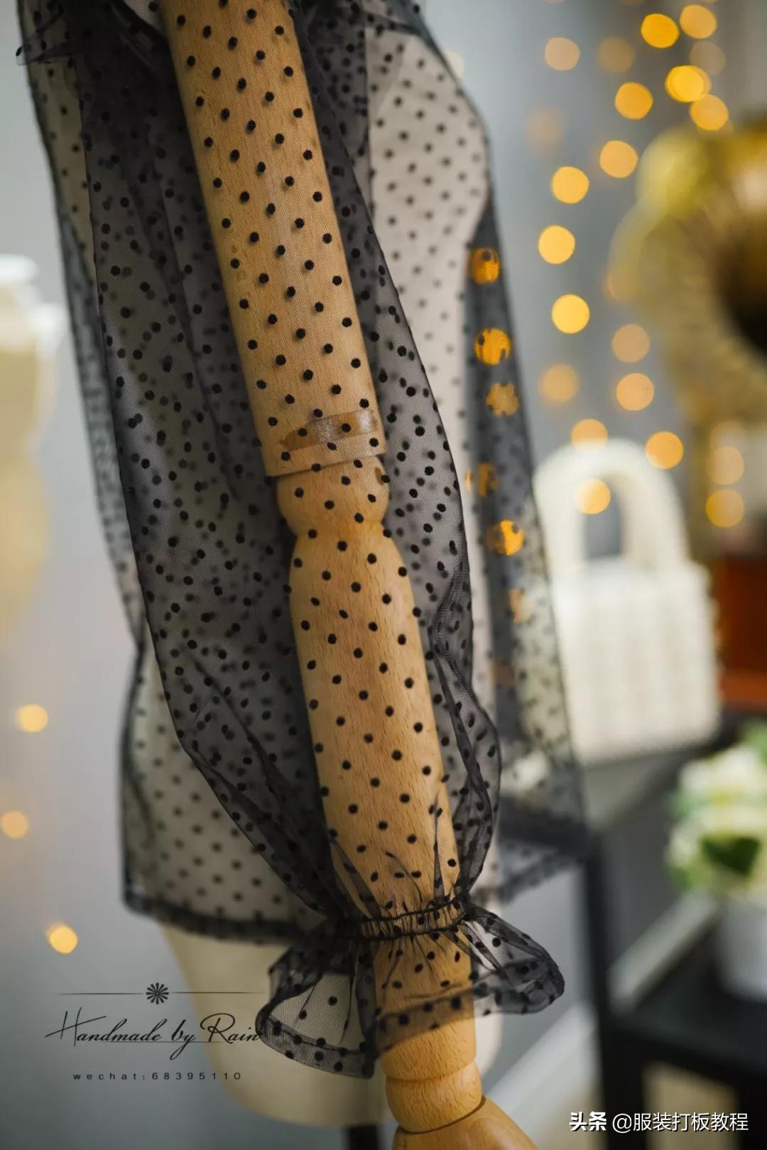 蕾丝打底衫高领制作过程,网纱洋气打底衫怎么缝制