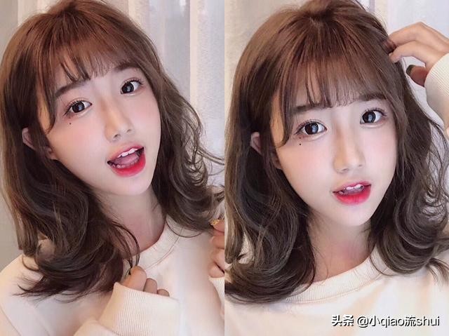 适合圆脸的齐肩锁骨发造型烫发,齐肩锁骨发圆脸卷发