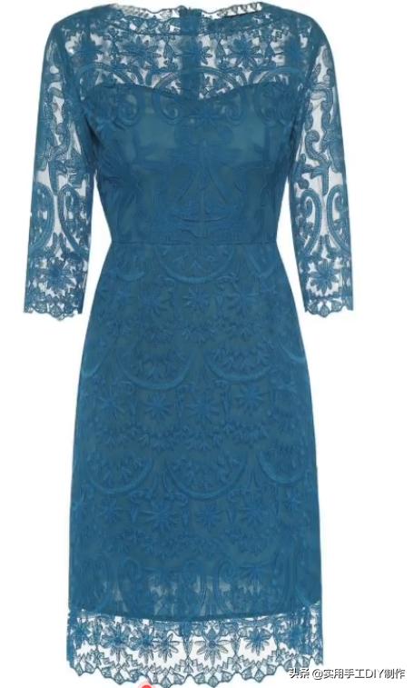 春天的手工白色蕾丝连衣裙,布艺蕾丝连衣裙