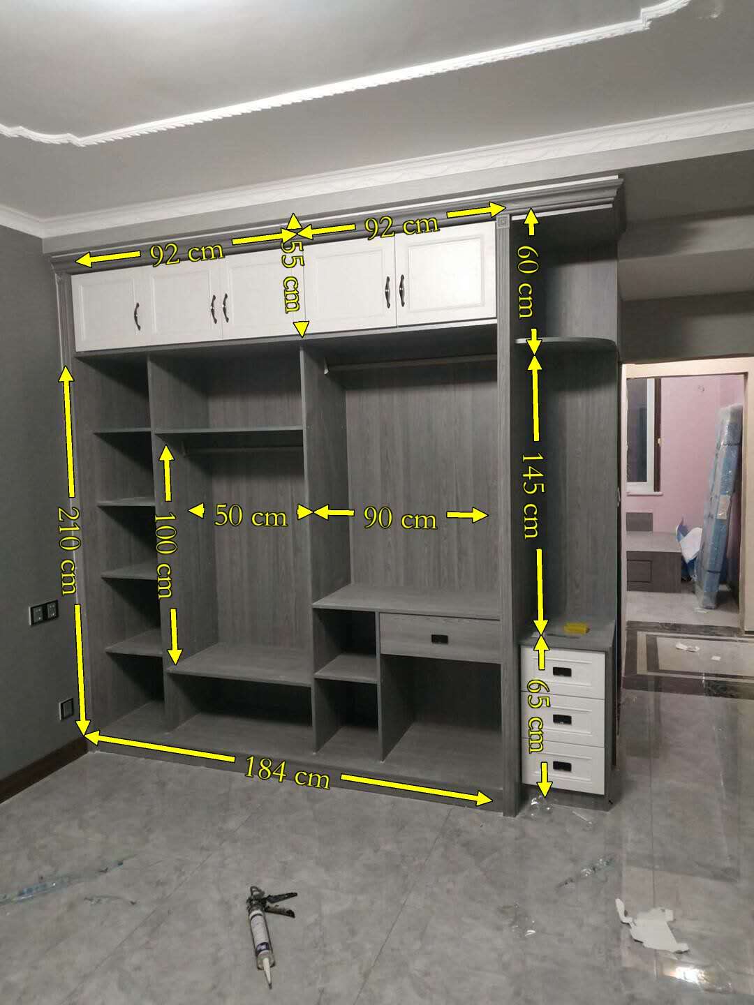 推拉门衣柜卧室家用简易收纳,收纳衣柜40厘米宽推拉门
