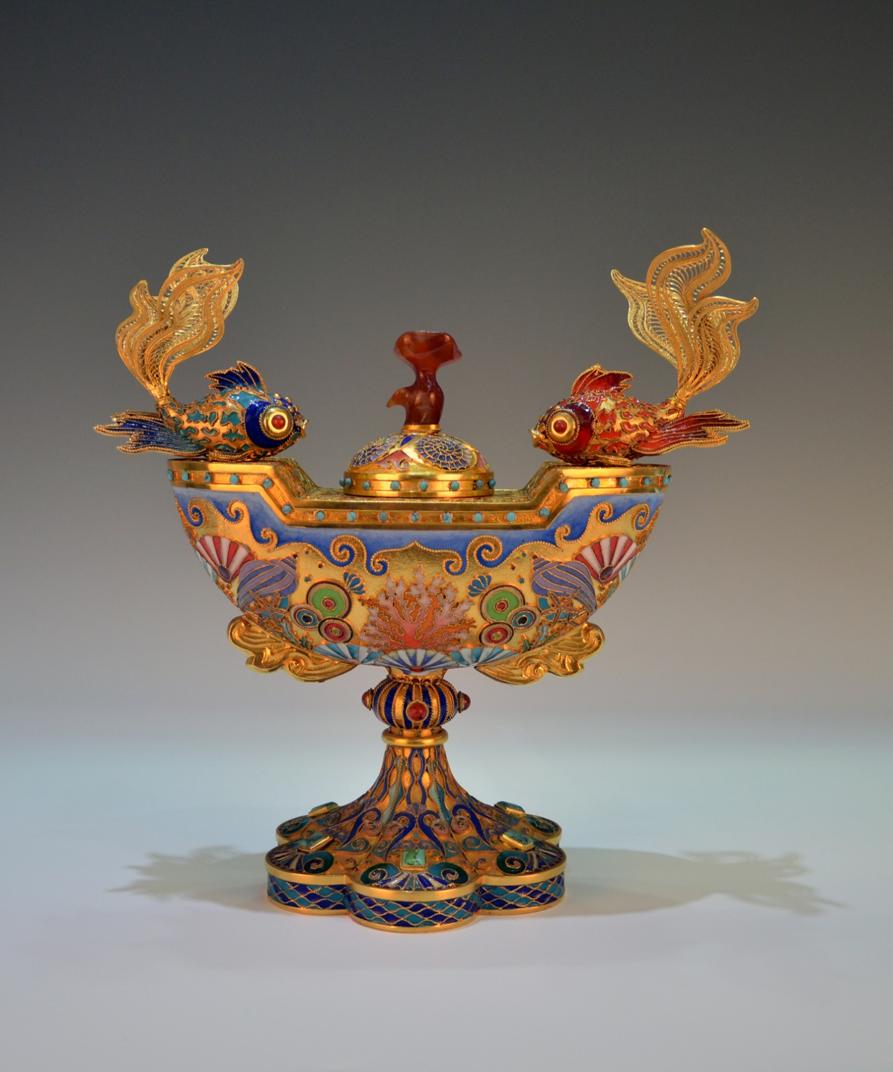 景泰蓝掐丝珐琅制作历史背景,非遗景泰蓝珐琅艺术