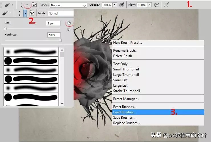 ps怎么把玫瑰变成金黄色,ps蝴蝶和鲜花合成