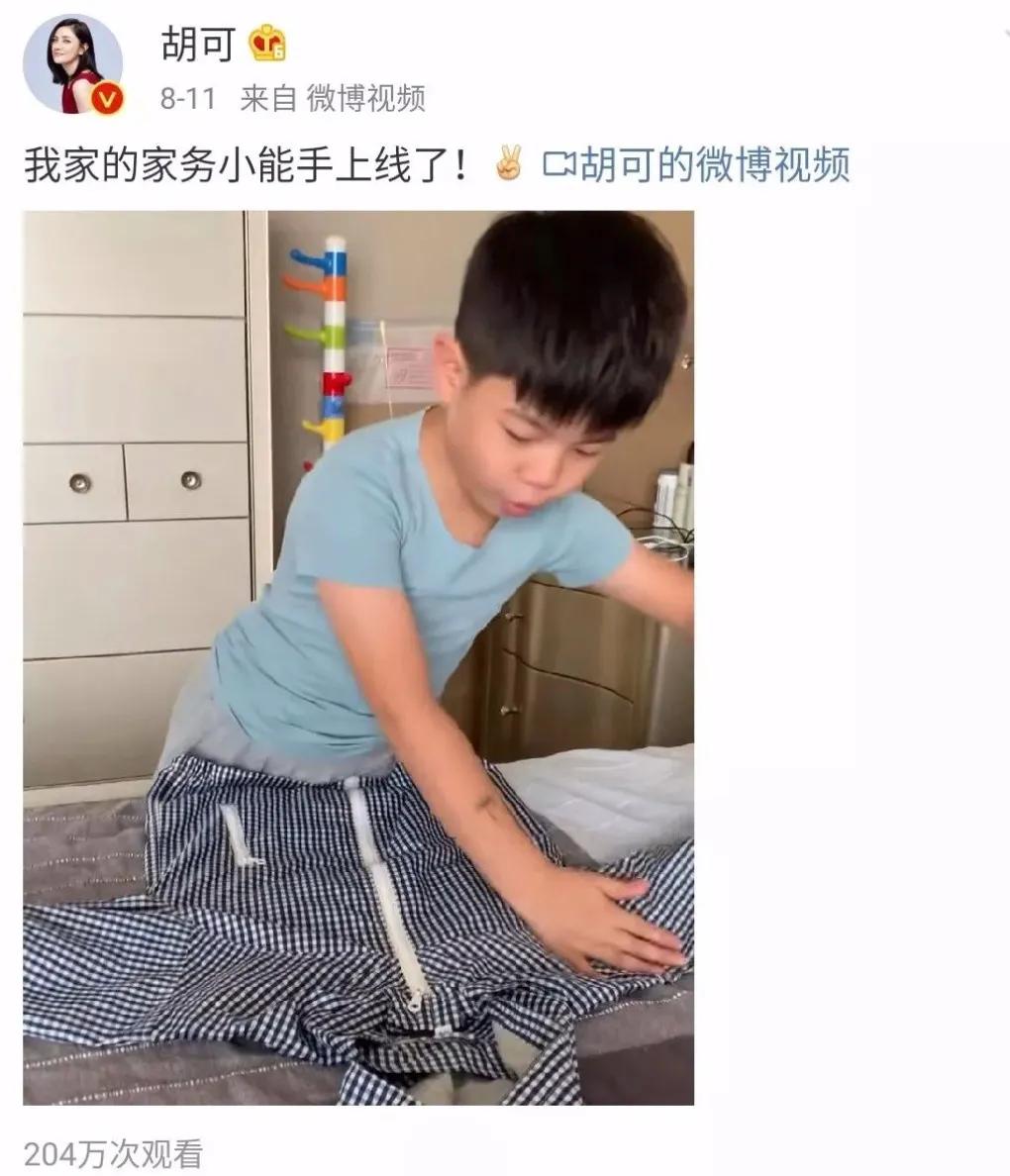 胡可气得想打大儿子视频,胡可打儿子