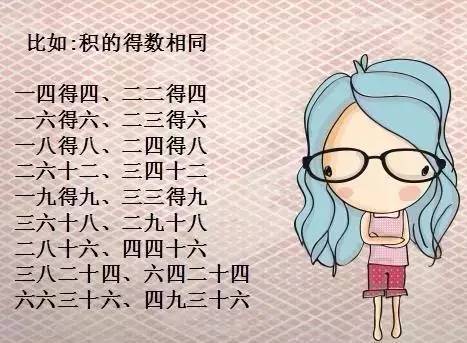 九九乘法口诀表儿歌大全,九九乘法口诀表儿歌小学