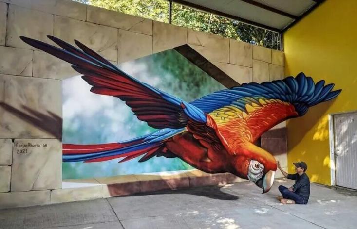 彩绘3d立体墙绘,热门墙绘彩绘