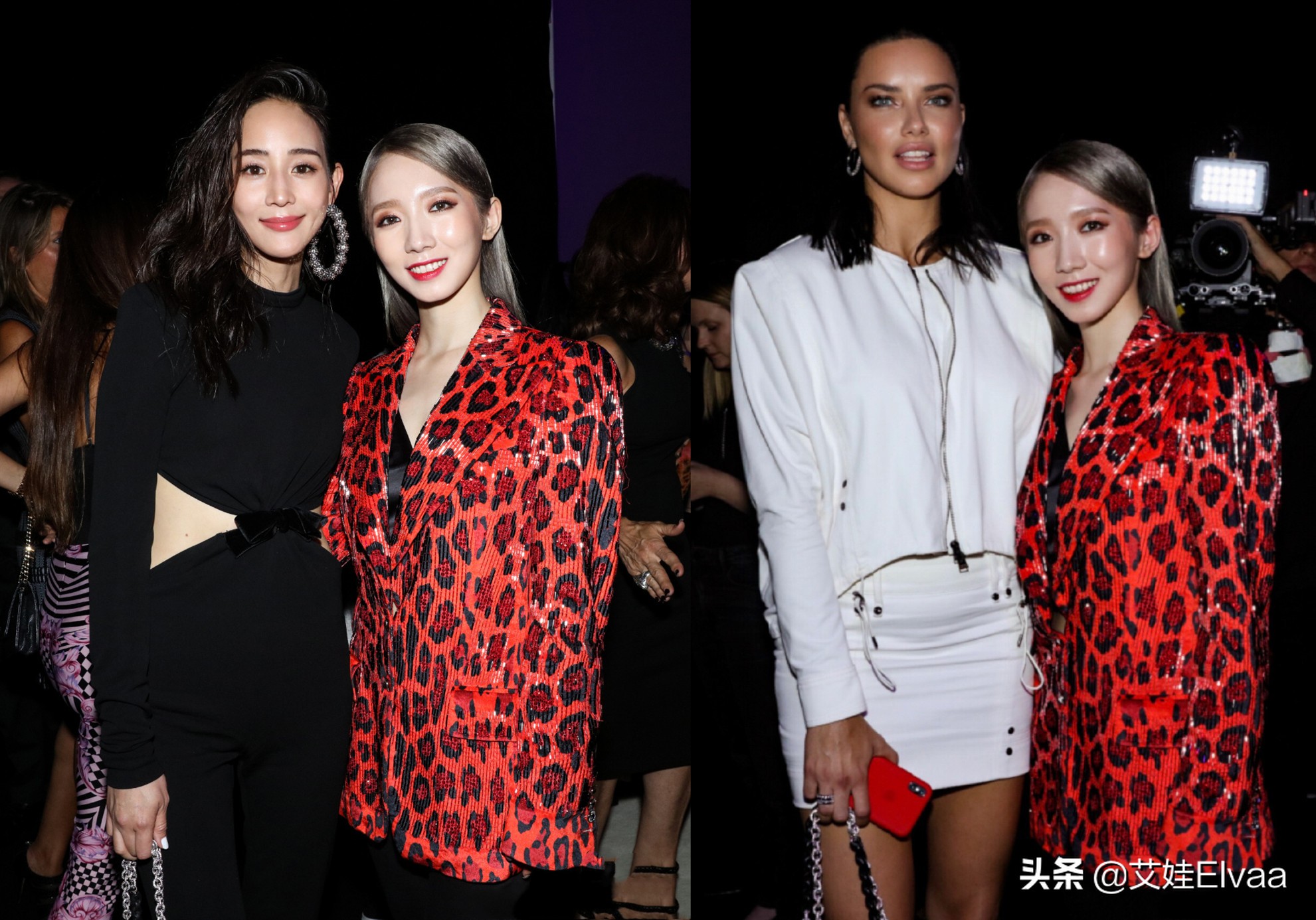 孟美岐身穿露脐装皮裤酷劲十足,孟美岐出席时装周